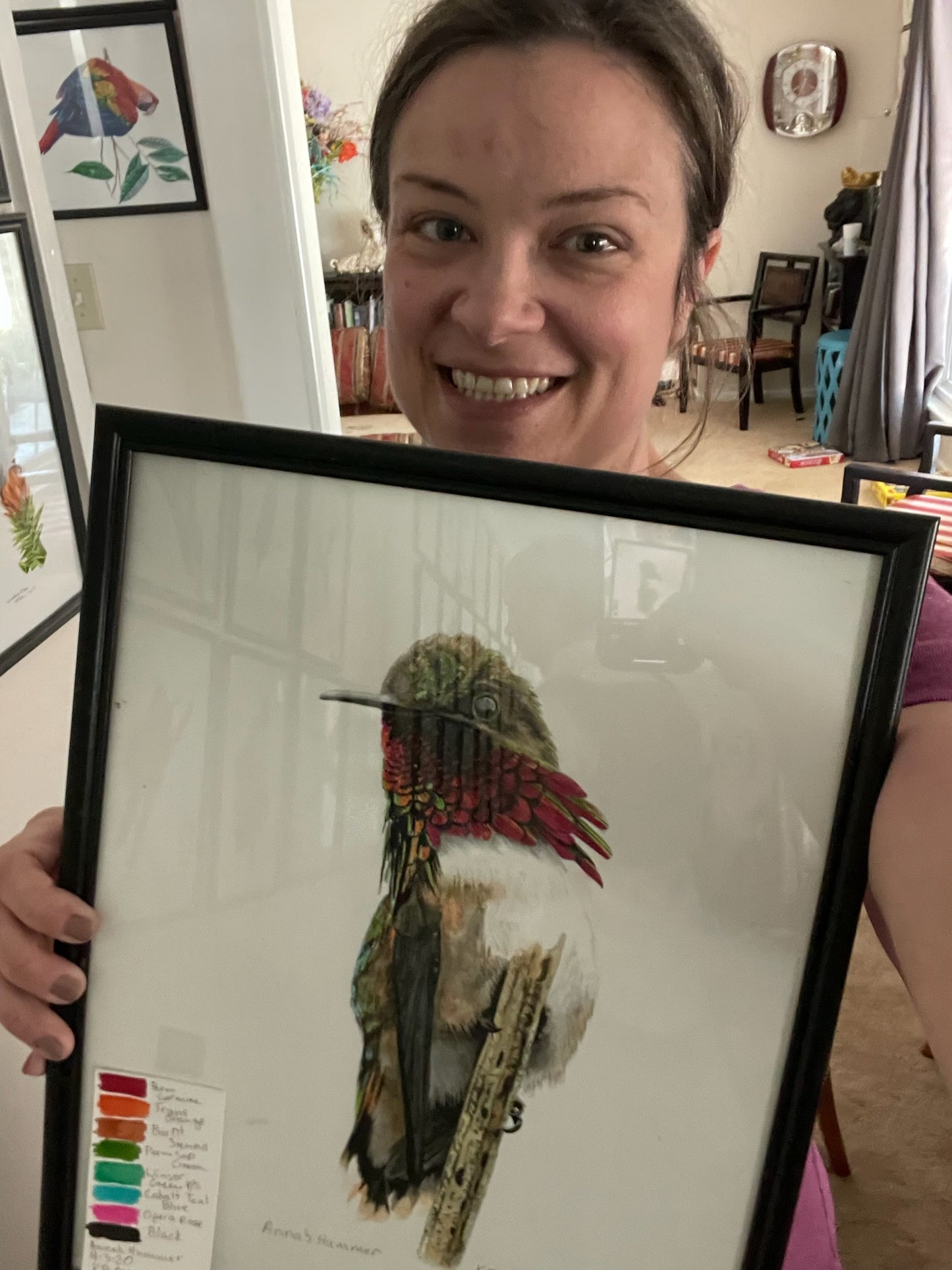 Anna's Hummingbird - Bird Art by KB - Original