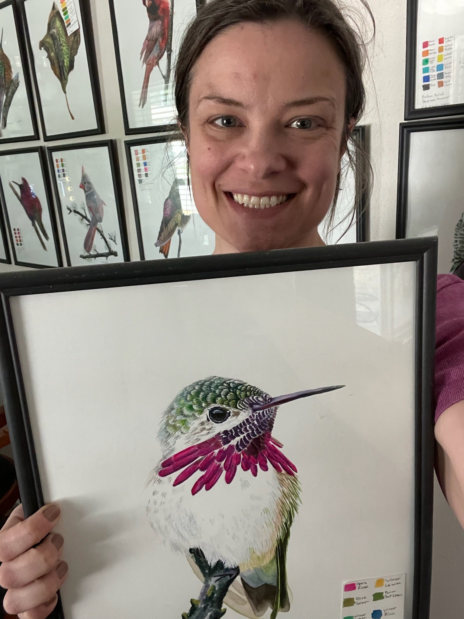 Calliope Hummer - Bird Art by KB - Original