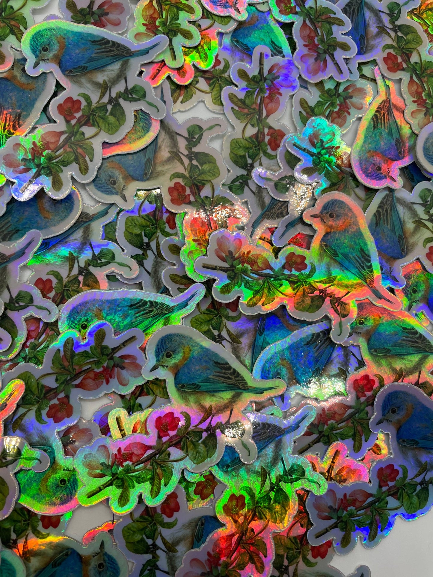 Bluebird - Bird Art by KB - Sticker Holographic