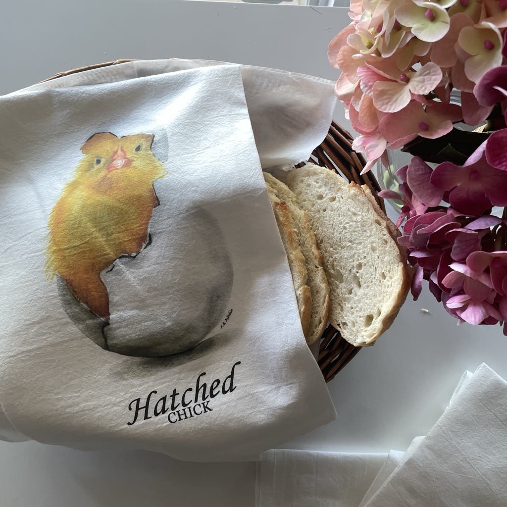 Chick (Hatched) - Bird Art by KB - Towel 2