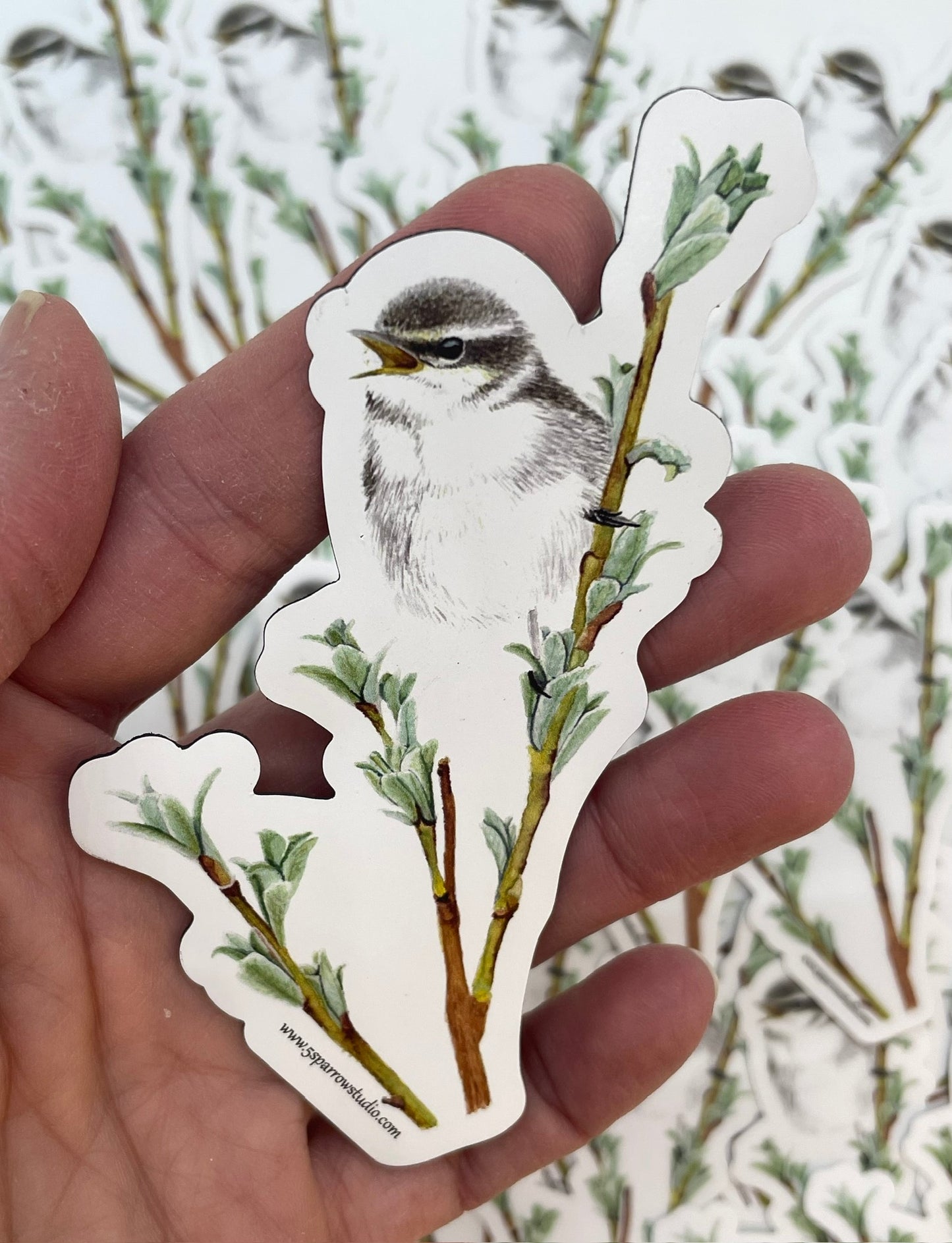 Arctic Warbler - Bird Art by KB - Magnet