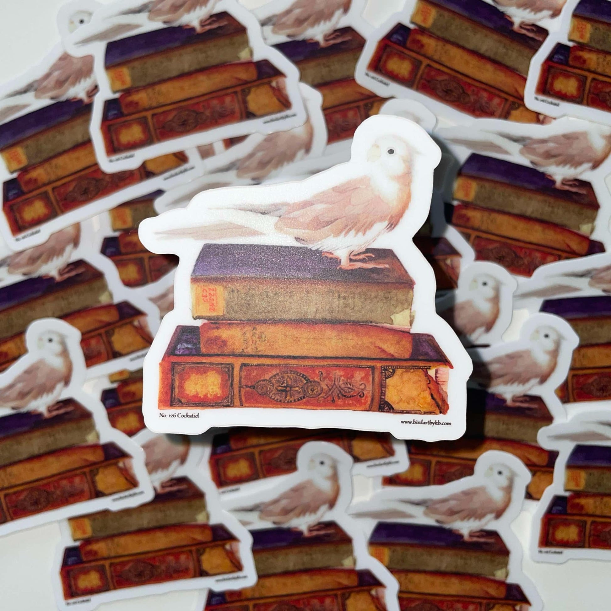 Cockatiel - Bird Art by KB - Sticker