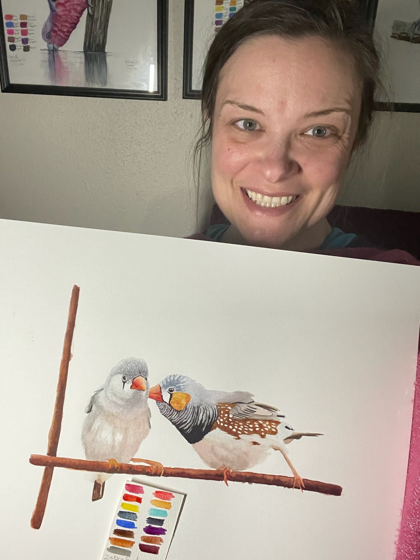 Zebra Finch - Bird Art by KB - Original