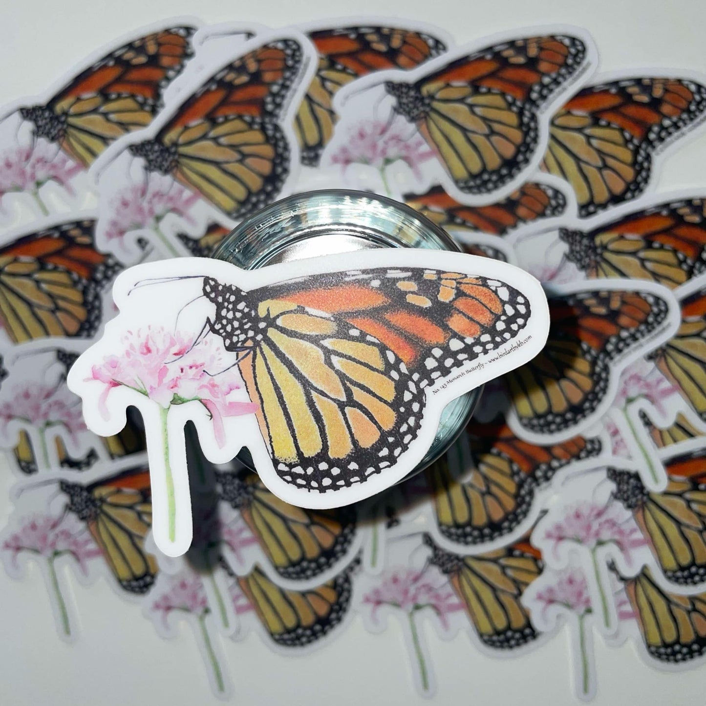 Monarch Butterfly - Bird Art by KB - Sticker