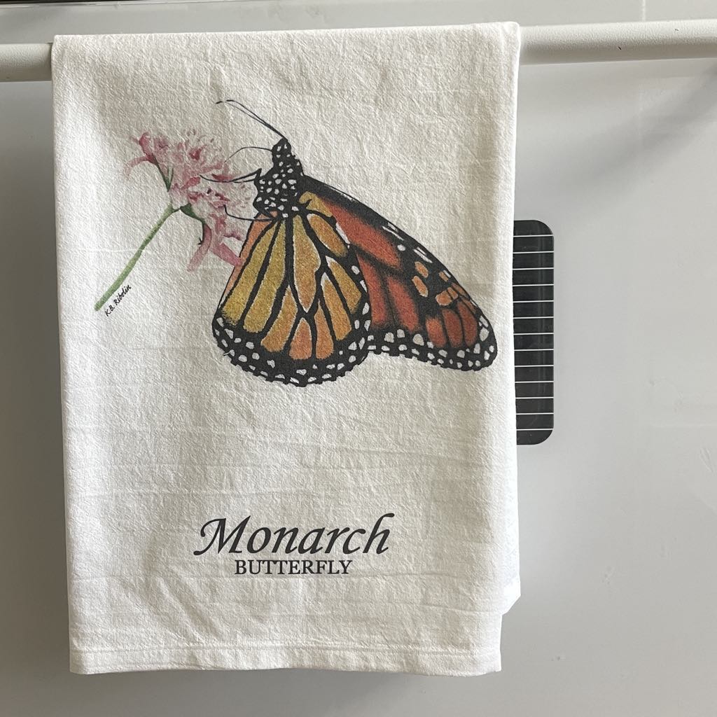 Monarch Butterfly - Bird Art by KB - Towel
