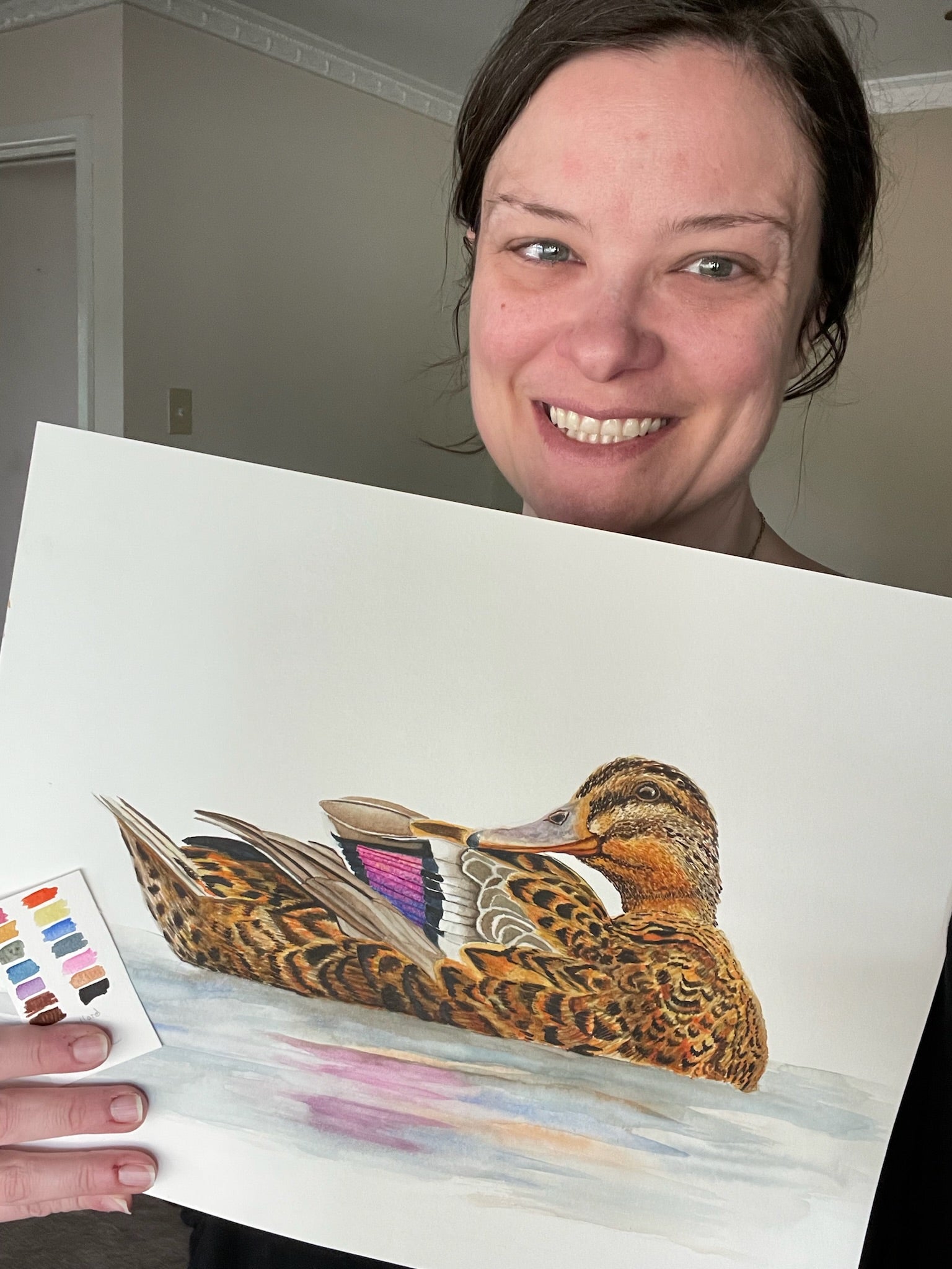 Mallard Duck (Female) - Bird Art by KB - Original