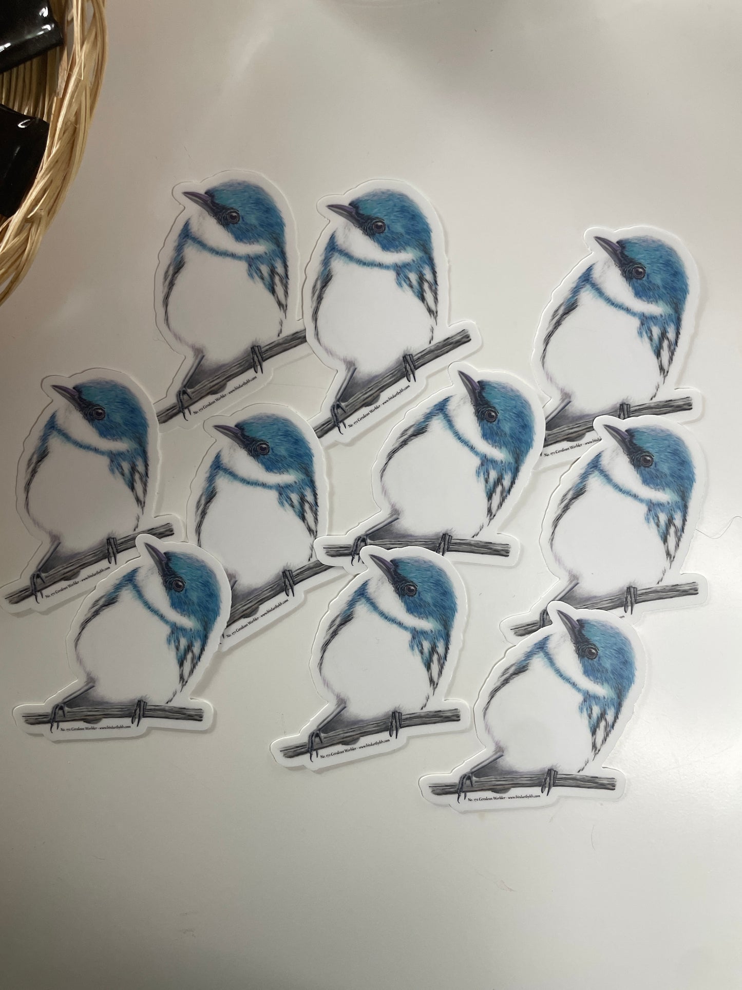 Cerulean Warbler - Bird Art by KB - Sticker