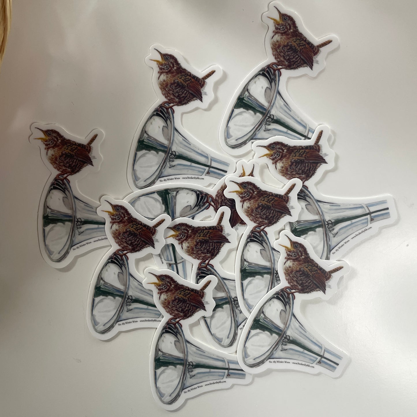 Winter Wren - Bird Art by KB - Sticker