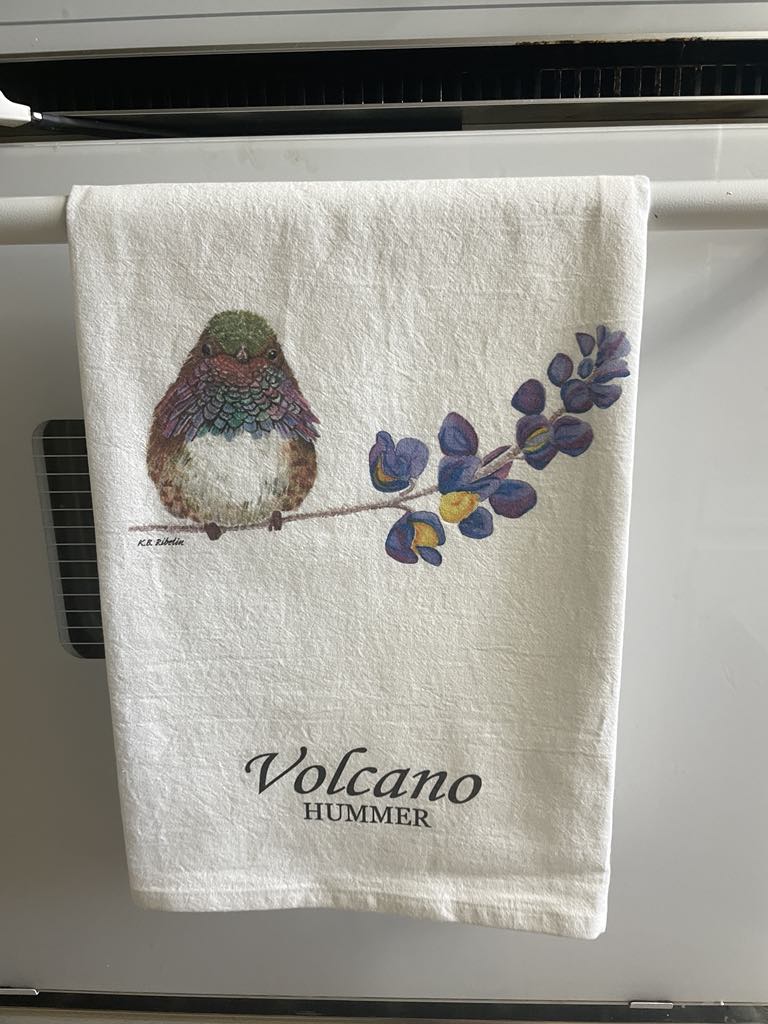 Volcano Hummingbird - Bird Art by KB - Towel