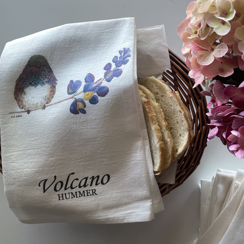 Volcano Hummingbird - Bird Art by KB - Towel 2