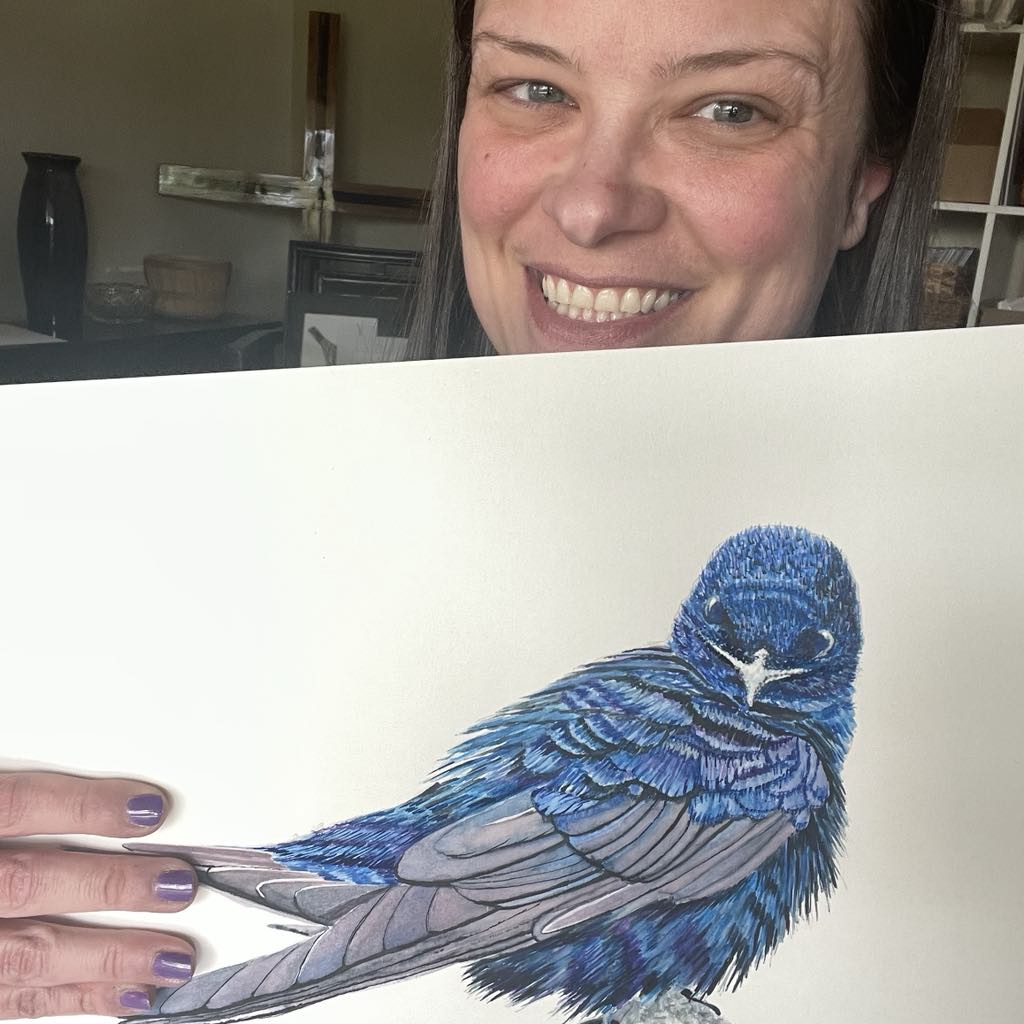 Purple Martin - Bird Art by KB - Original