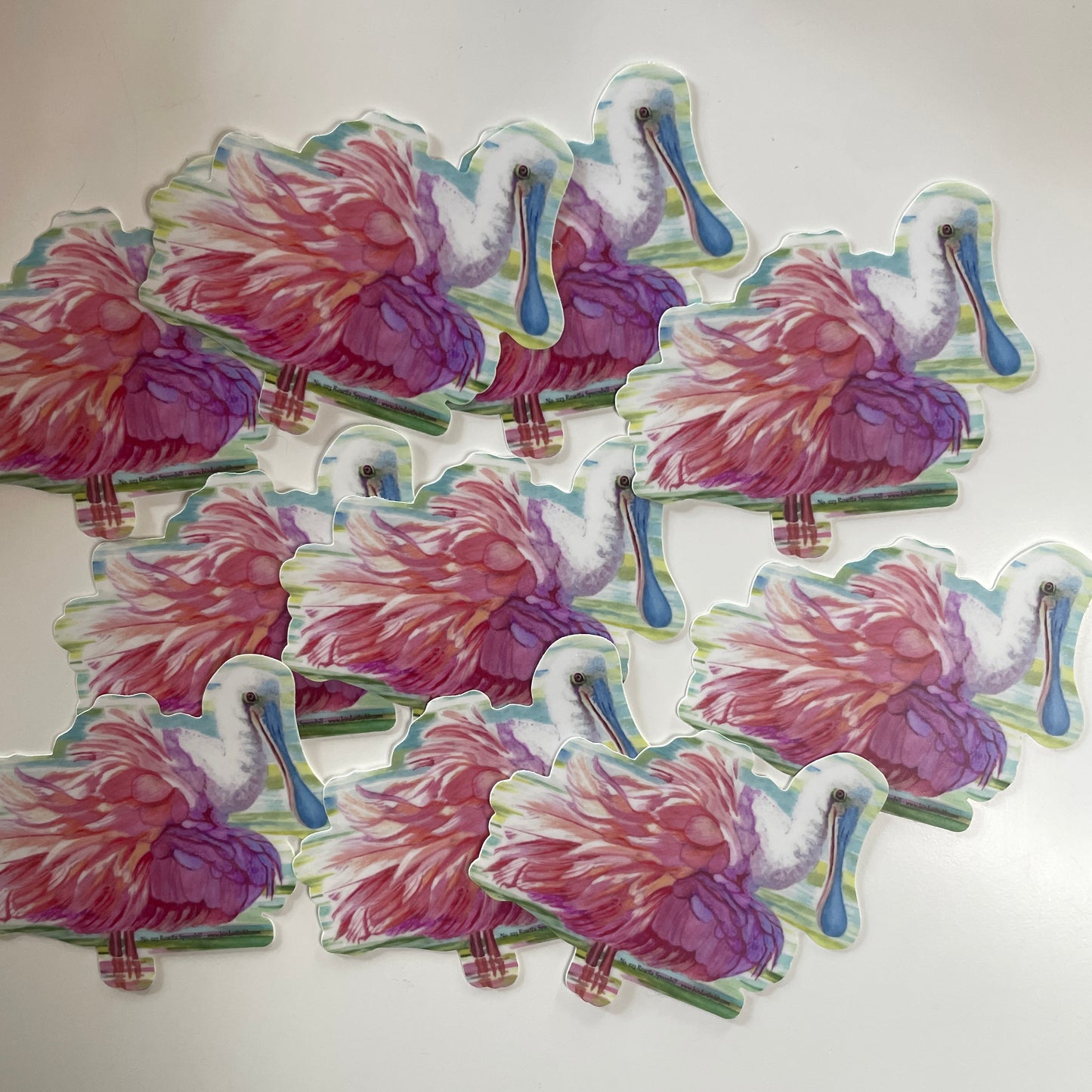 Roseate Spoonbill - Bird Art by KB - Sticker