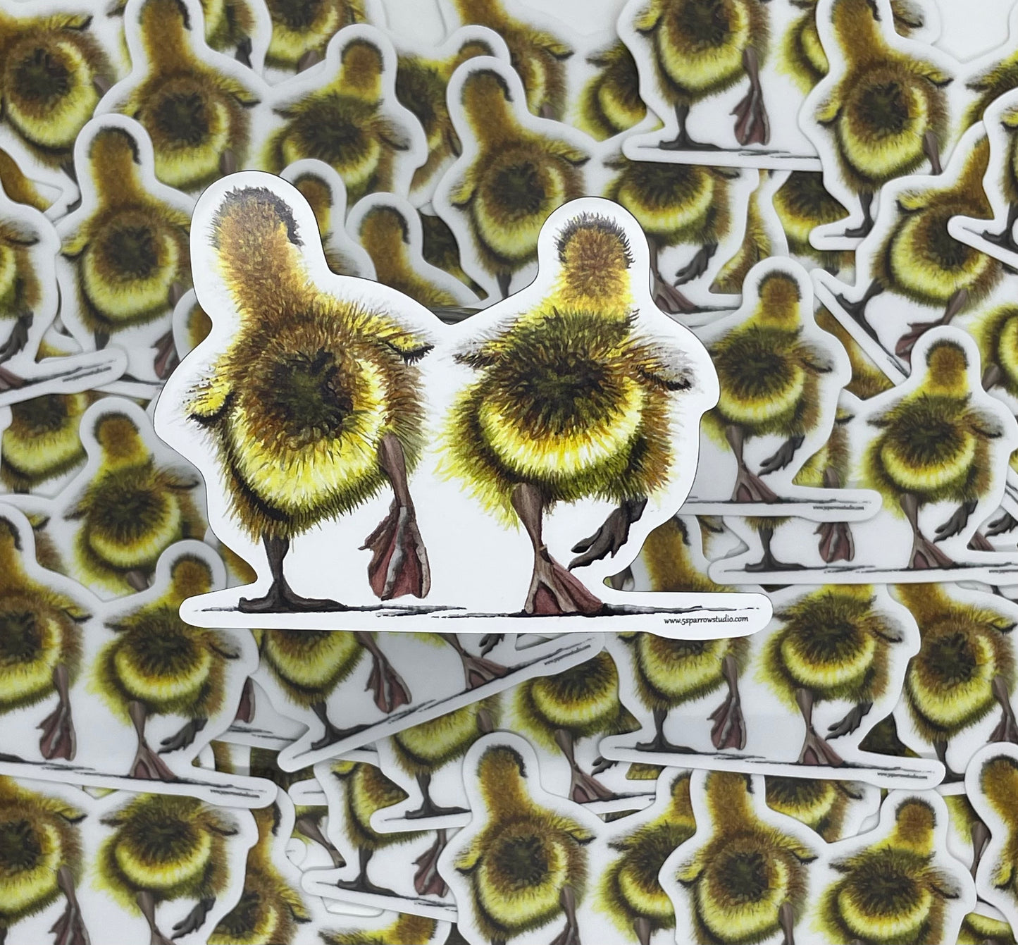 Greylag Goslings - Bird Art by KB