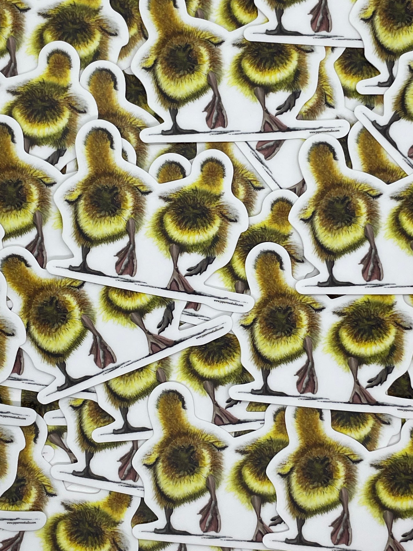 Greylag Goslings - Bird Art by KB - Sticker