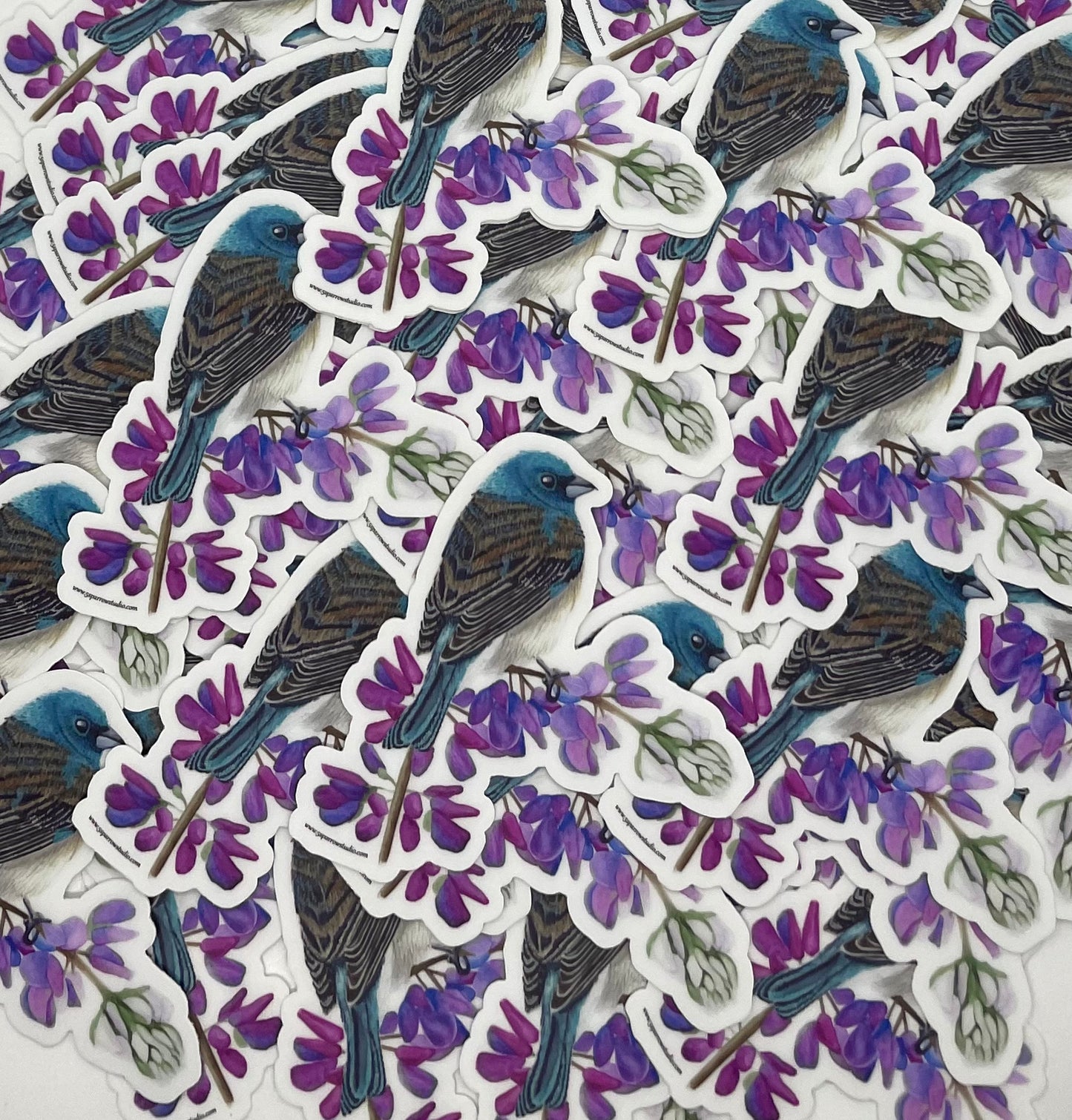 Lazuli Bunting - Bird Art by KB - Sticker