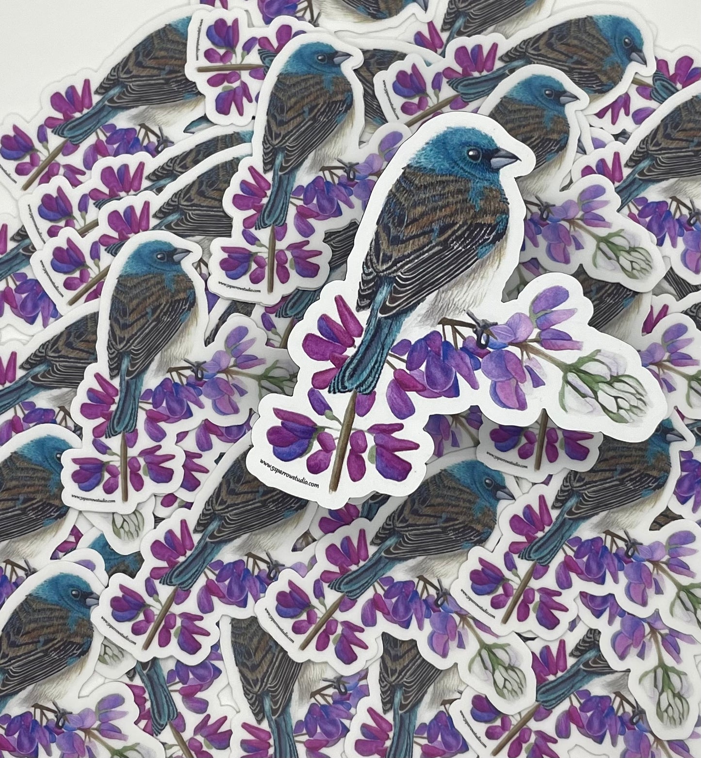 Lazuli Bunting - Bird Art by KB - Magnet