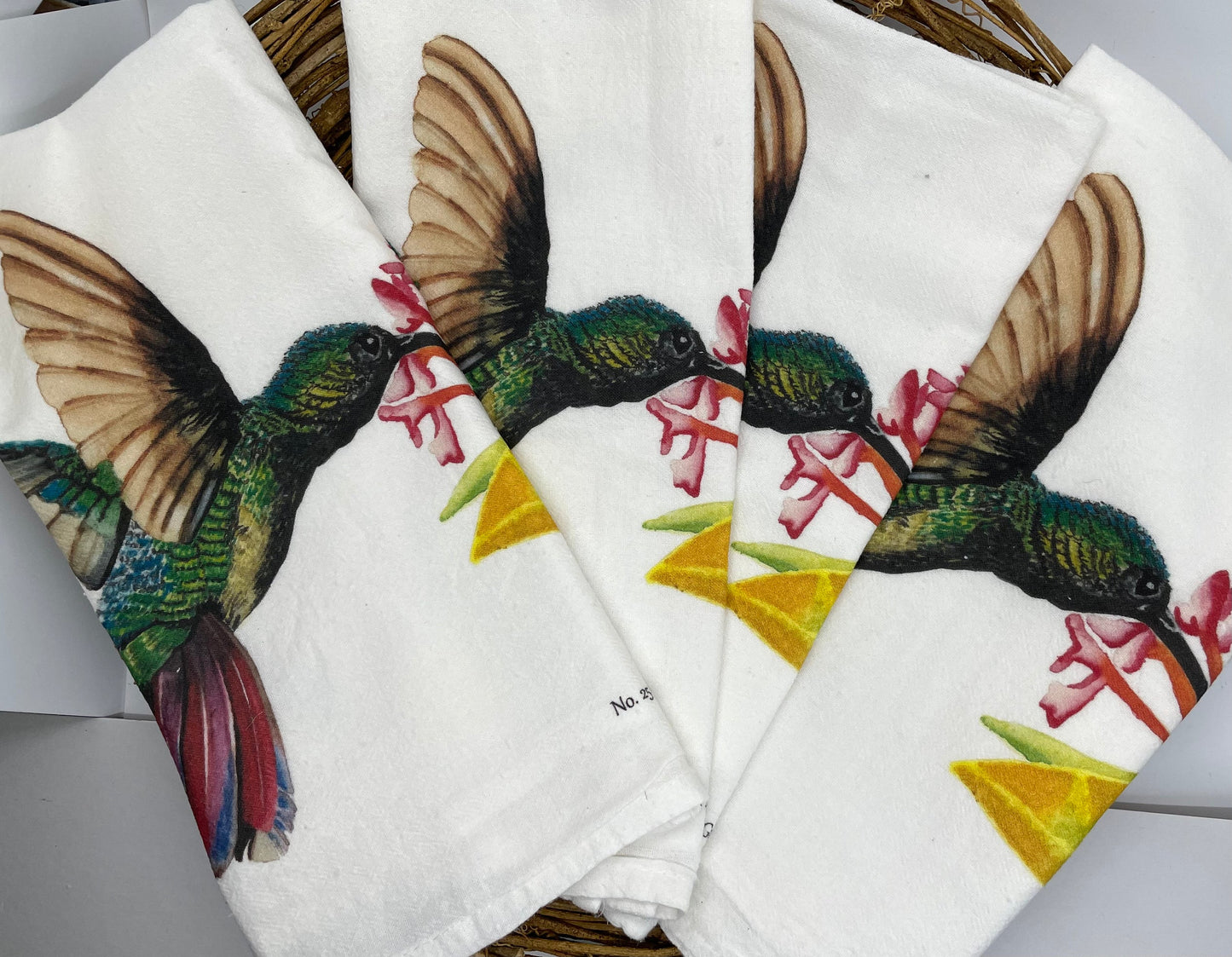 Green-Breasted Mango - Bird Art by KB - Towel