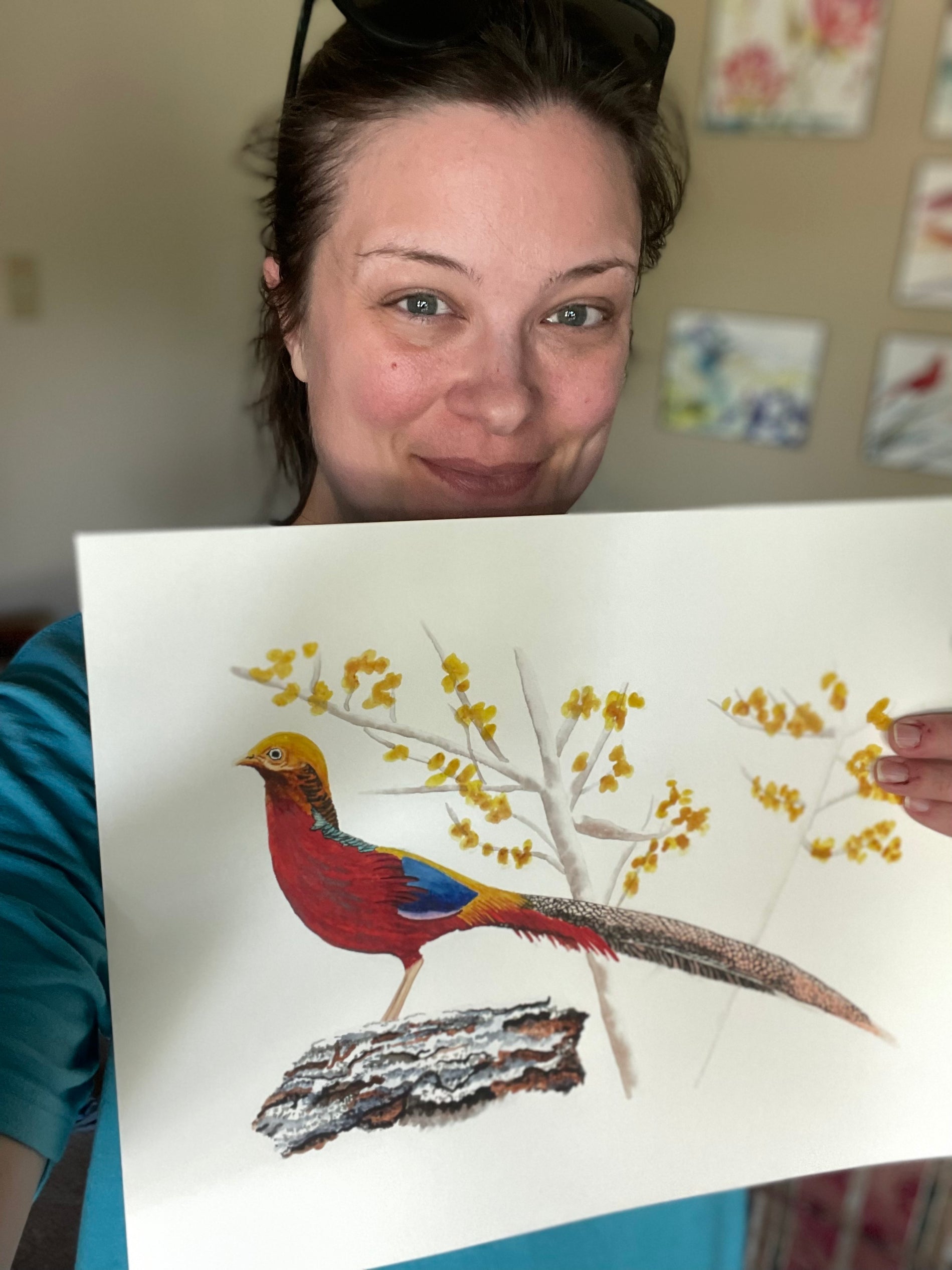 Golden Pheasant - Bird Art by KB