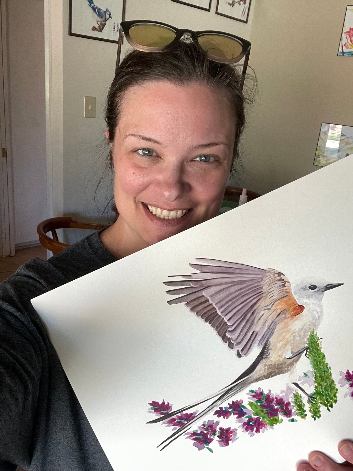 Scissortail Flycatcher - Bird Art by KB