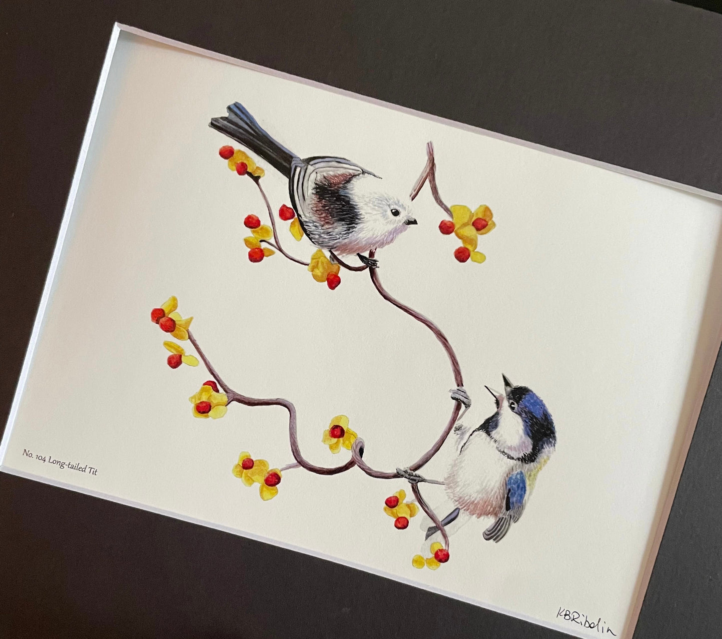 Long-Tailed Tit - Bird Art by KB