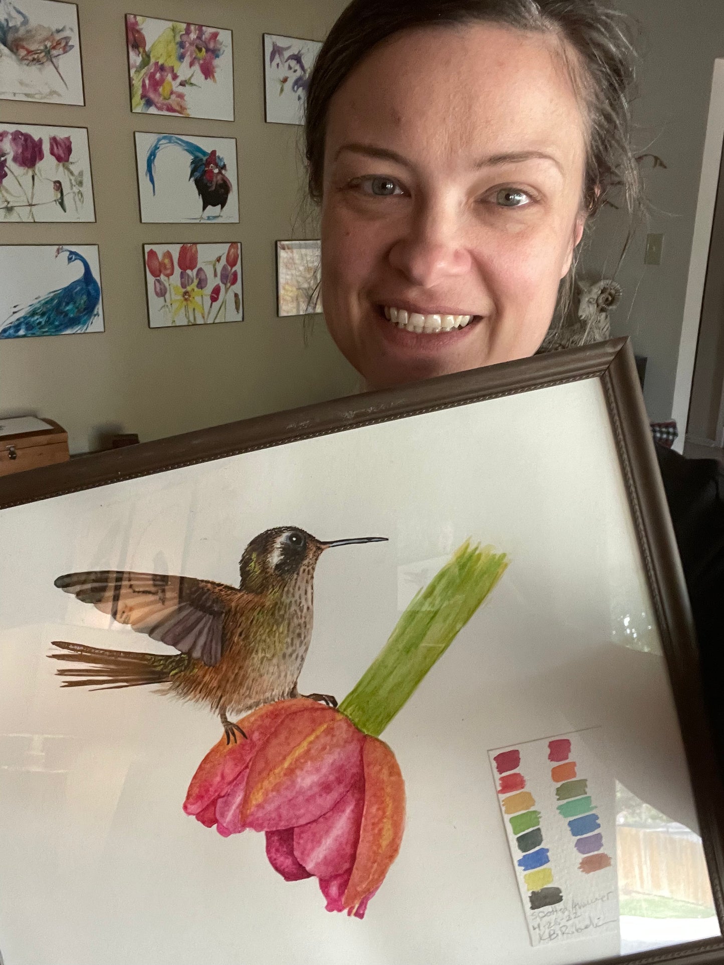 Speckled Hummingbird - Bird Art by KB