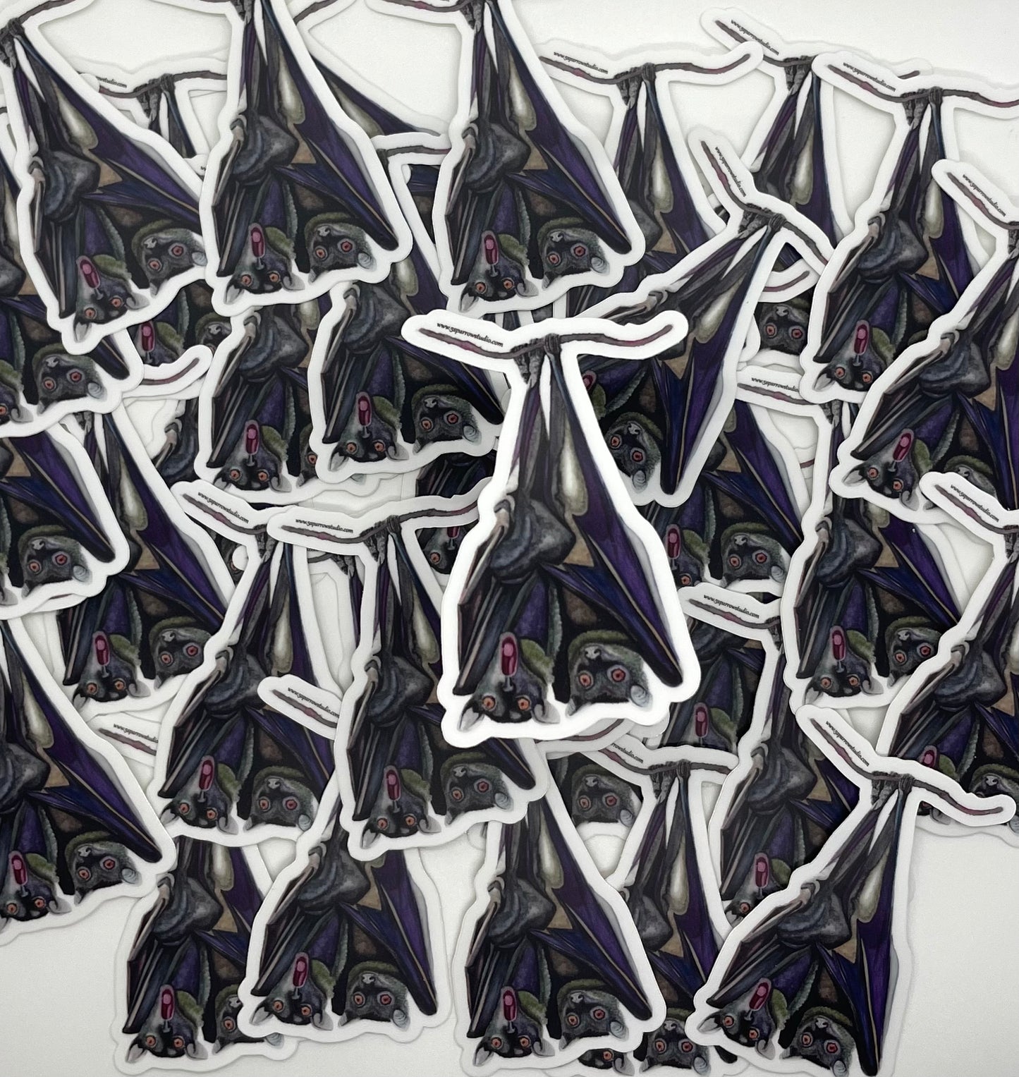 Fruit Bats - Bird Art by KB - Sticker