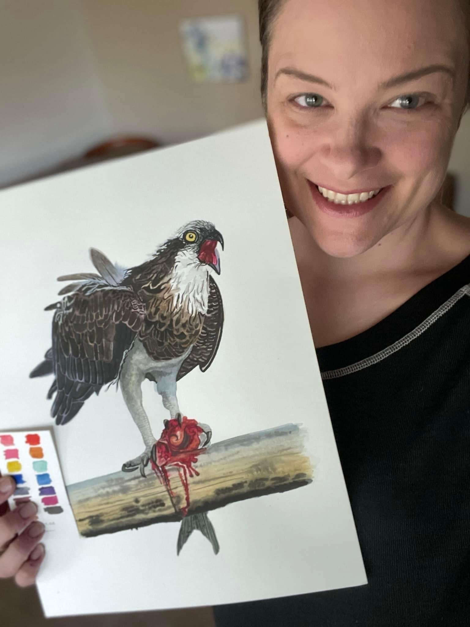 Osprey - Bird Art by KB