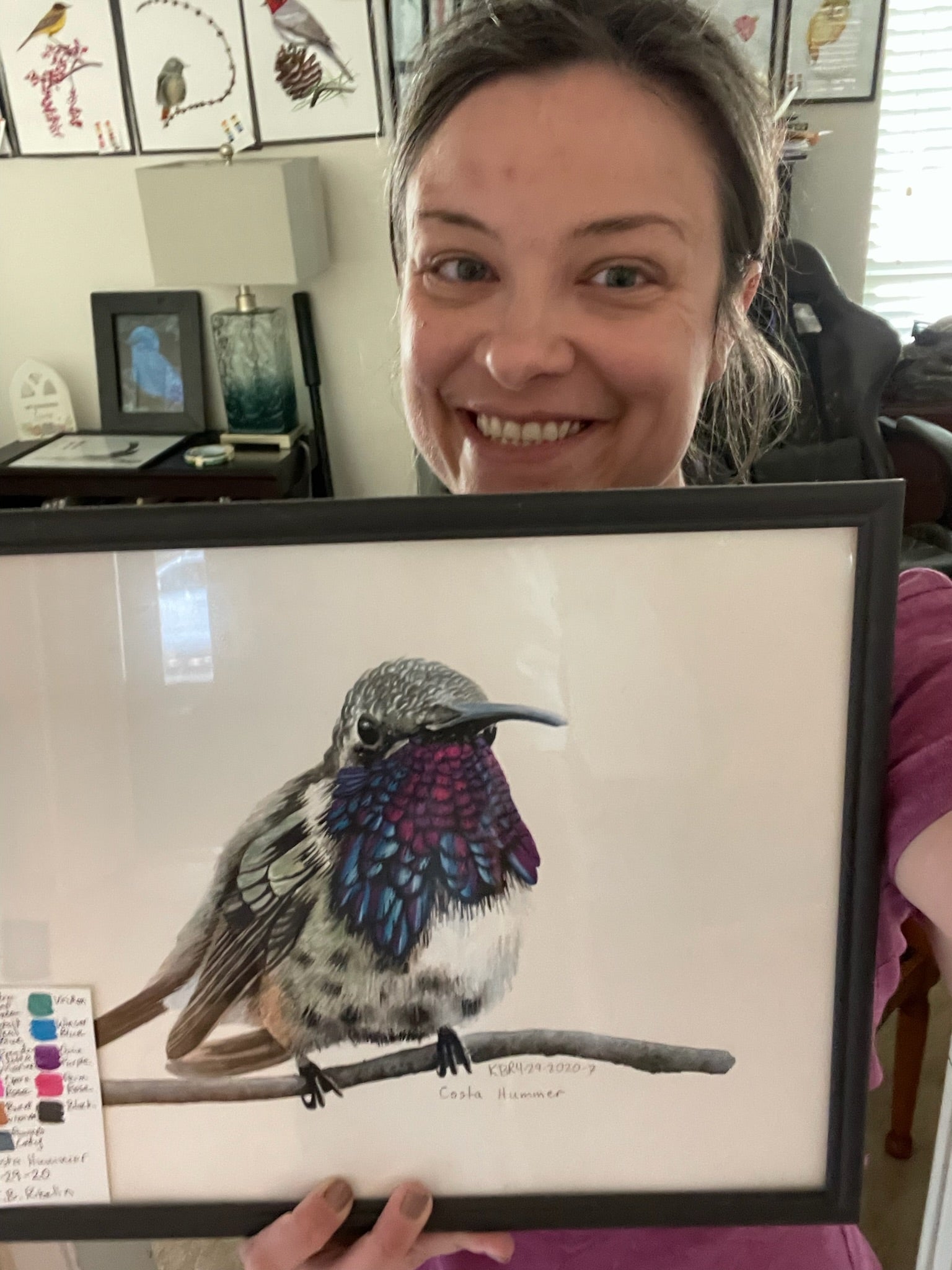 Costa's Hummingbird - Bird Art by KB - Original