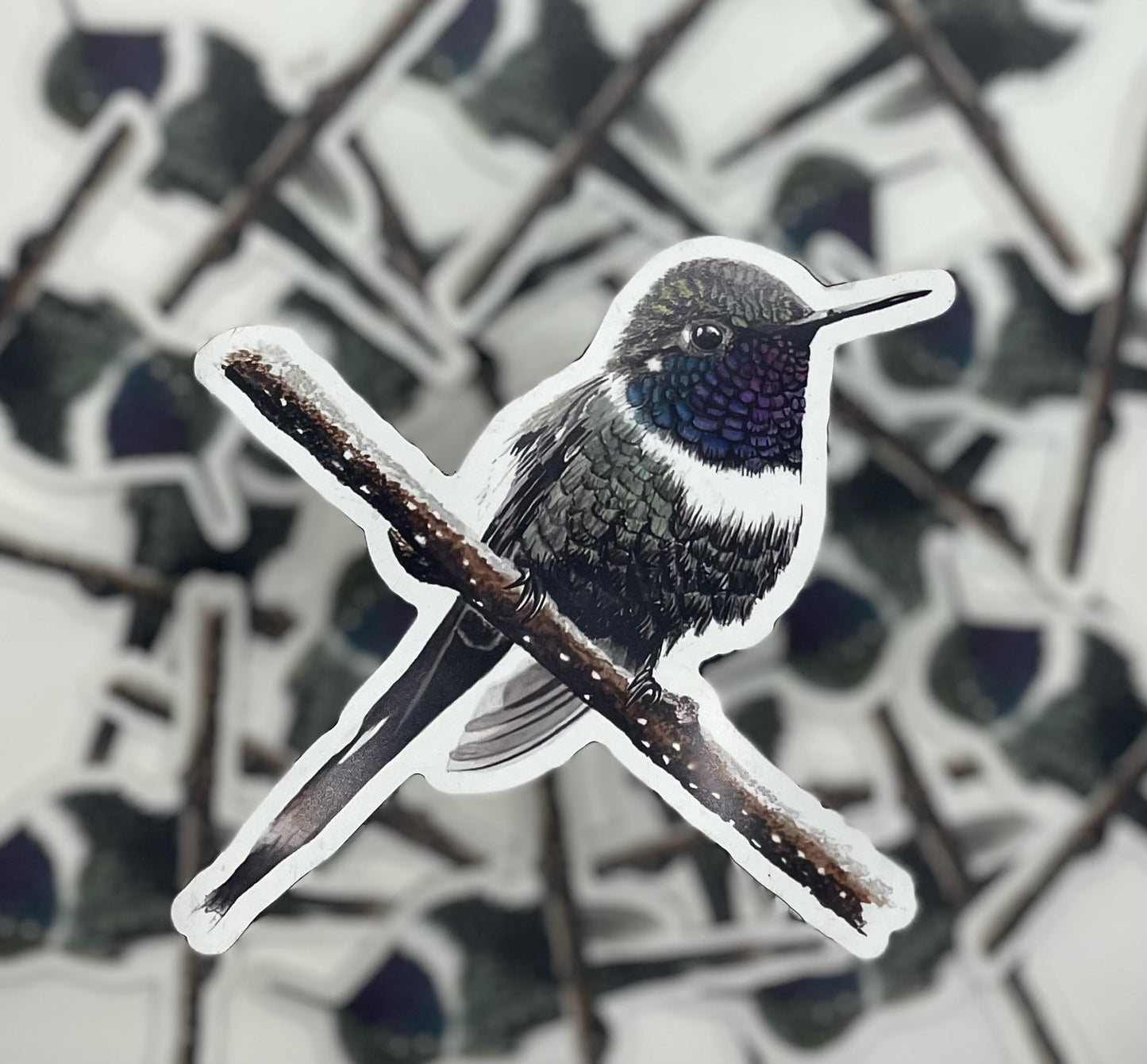 Sparkling-Tailed Hummer - Bird Art by KB - Magnet