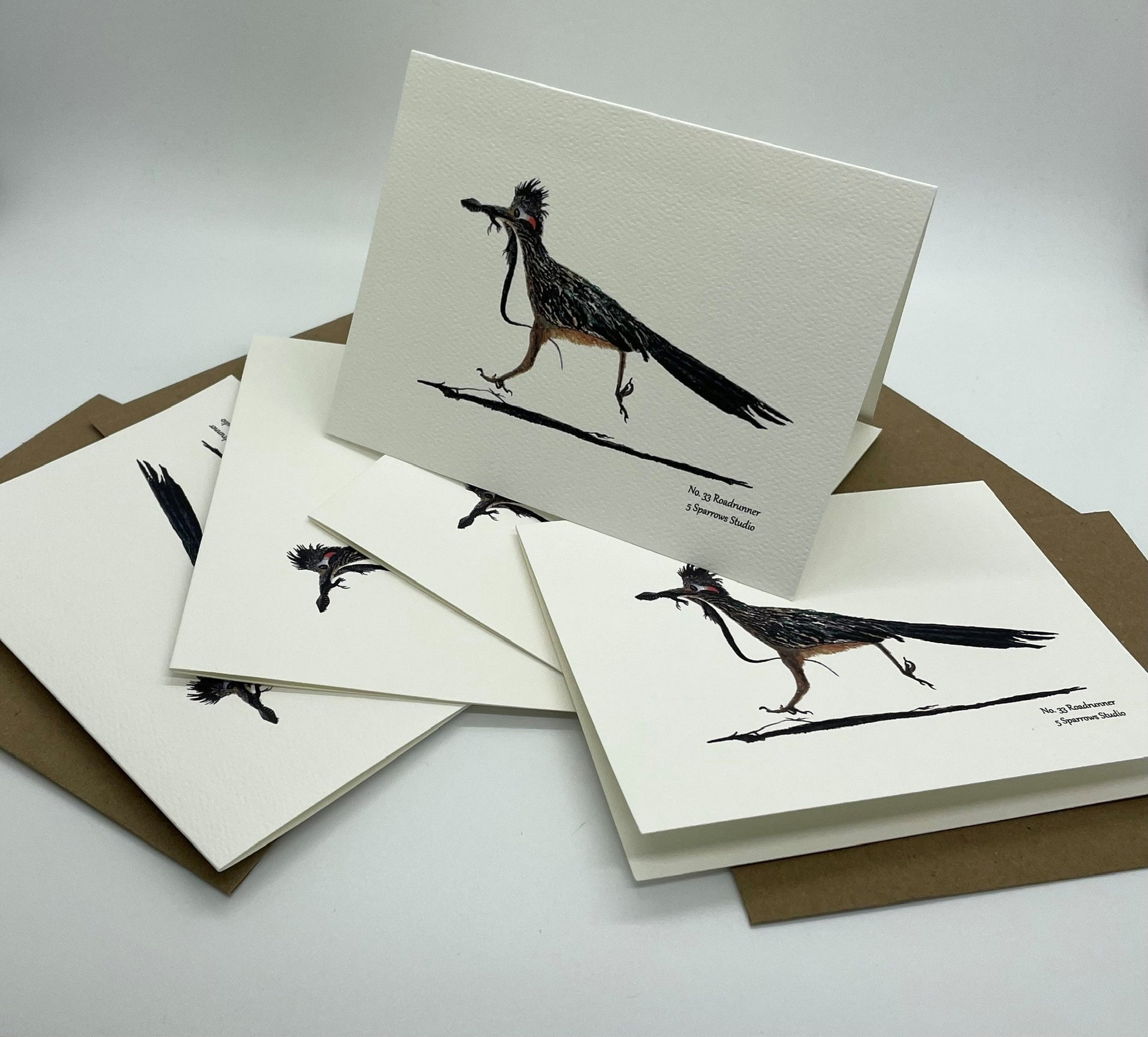 Roadrunner - Bird Art by KB - Notecard Set