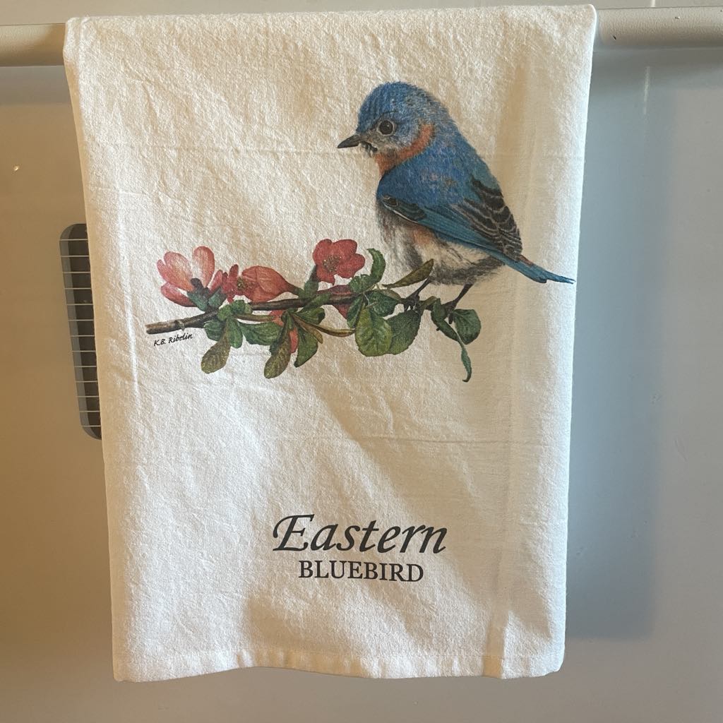 Eastern Bluebird - Bird Art by KB - Towel