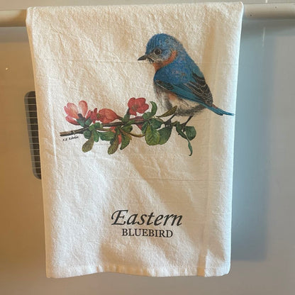 Eastern Bluebird - Bird Art by KB - Towel