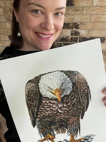 Bald Eagle - Bird Art by KB - Original