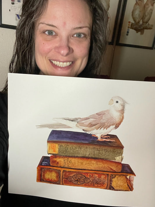 Cockatiel - Bird Art by KB - Original