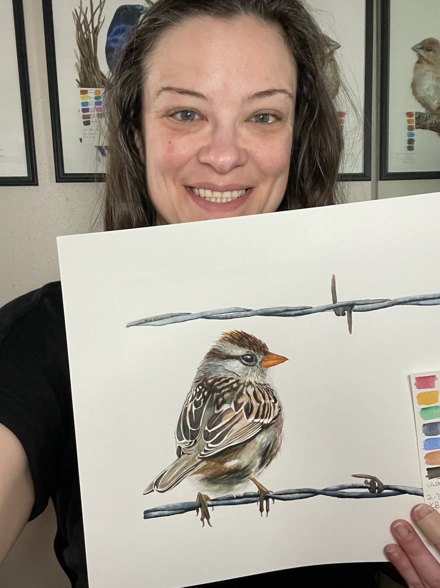 Chipping Sparrow - Bird Art by KB - Original