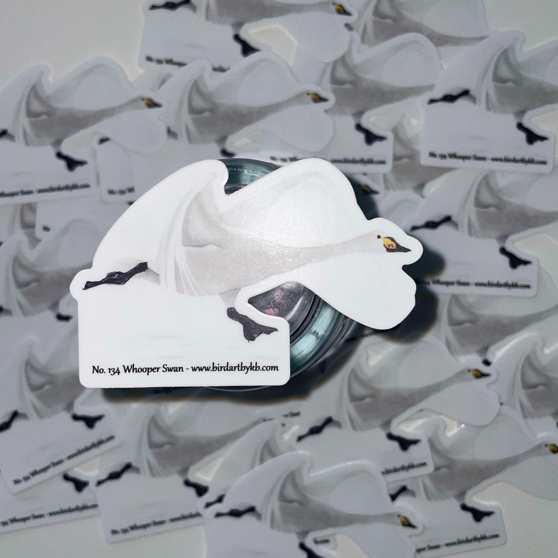 Whooper Swan - Bird Art by KB - Sticker