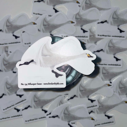 Whooper Swan - Bird Art by KB - Sticker