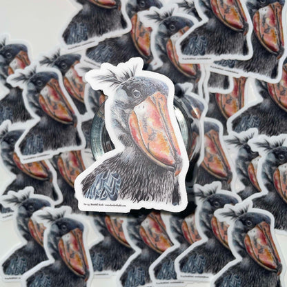 Shoebill Stork - Bird Art by KB - Sticker
