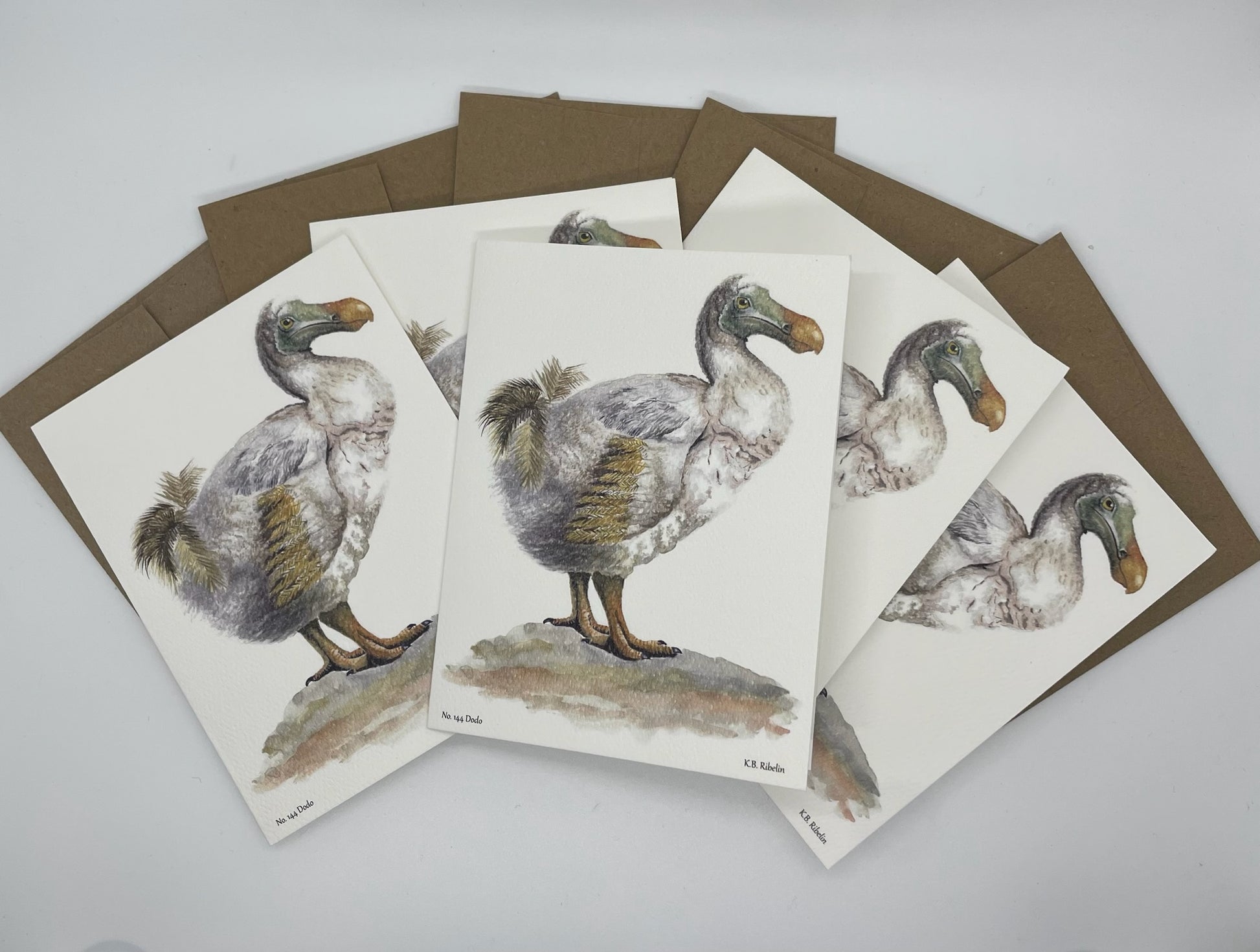 Dodo - Bird Art by KB - Notecard Individual