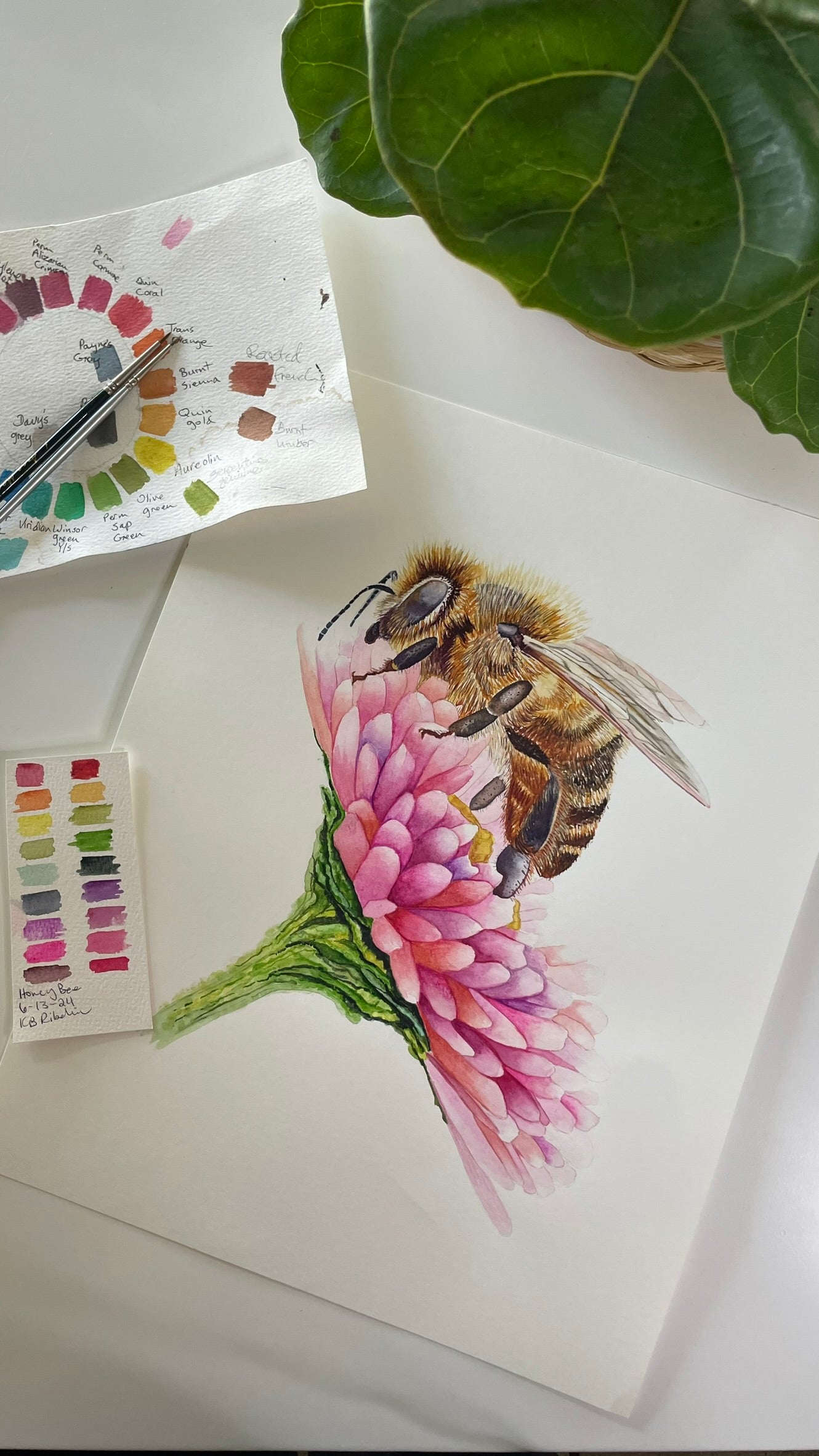 Honey Bee - Bird Art by KB - Original