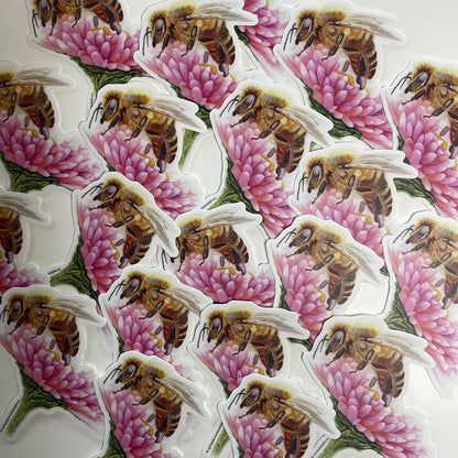 Honey Bee - Bird Art by KB - Sticker
