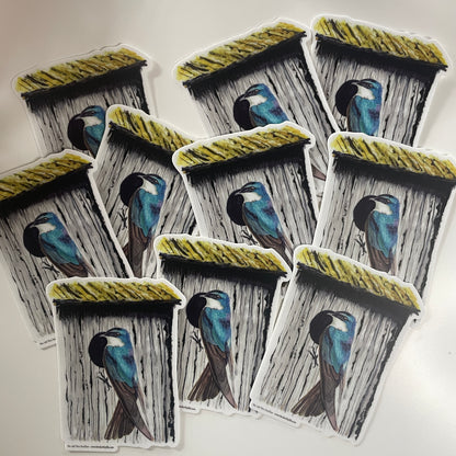 Tree Swallow - Bird Art by KB - Sticker