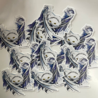 Snowy Owl - Bird Art by KB - Sticker