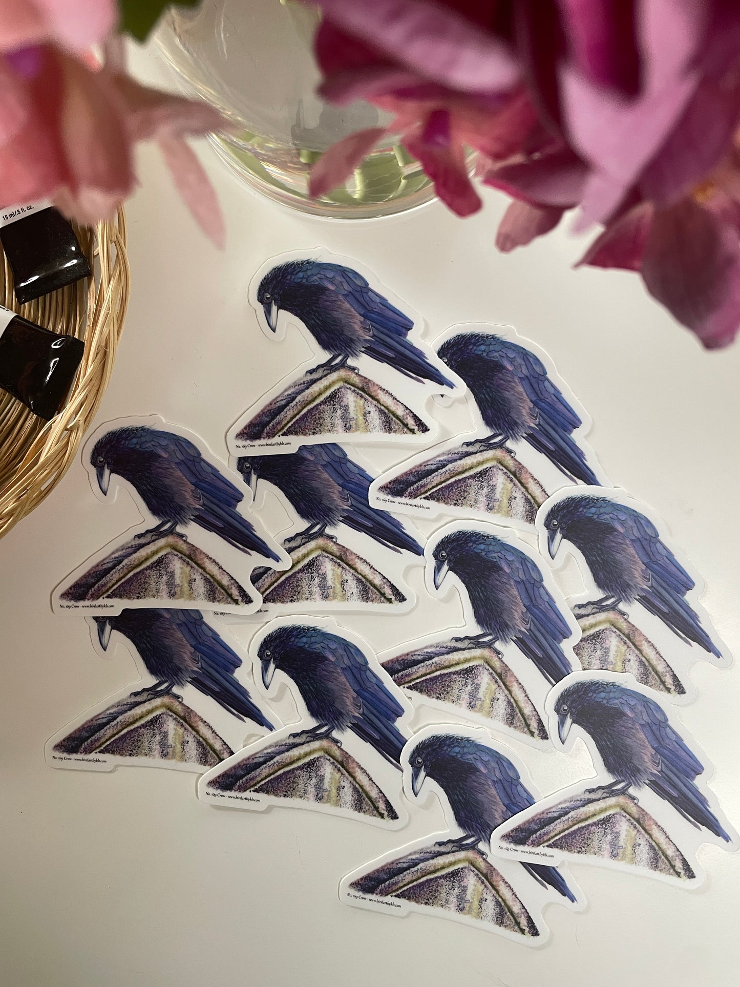 Crow - Bird Art by KB - Sticker