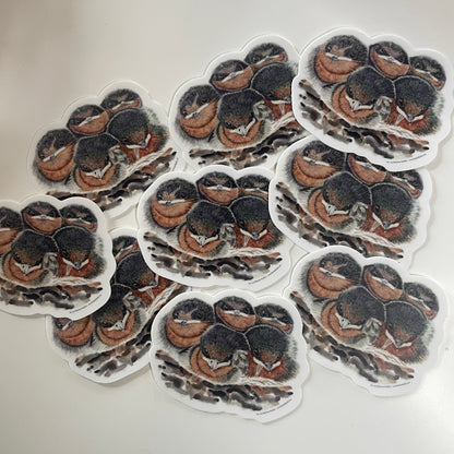 Welcome Swallows - Bird Art by KB - Sticker