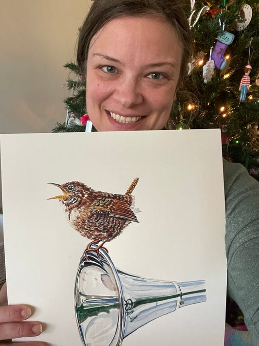 Winter Wren - Bird Art by KB - Original