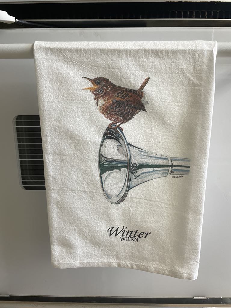 Winter Wren - Bird Art by KB - Towel