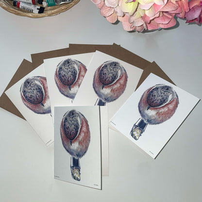 Stonechat - Bird Art by KB - Notecard Set