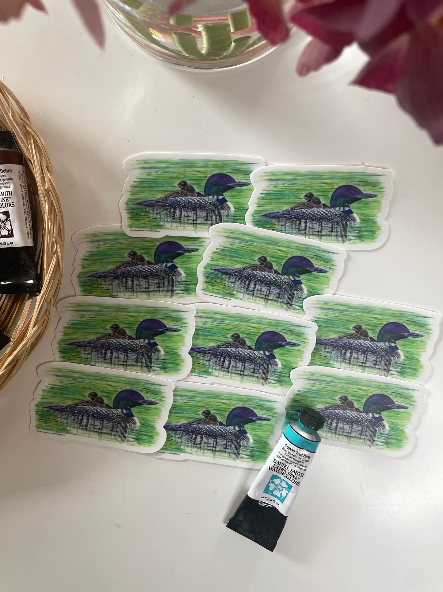 Common Loon - Bird Art by KB - Sticker