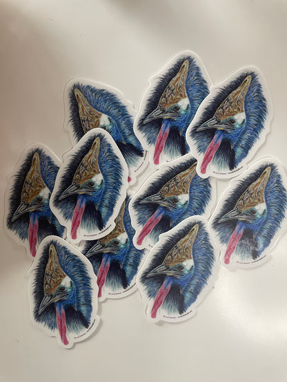 Cassowary - Bird Art by KB - Sticker